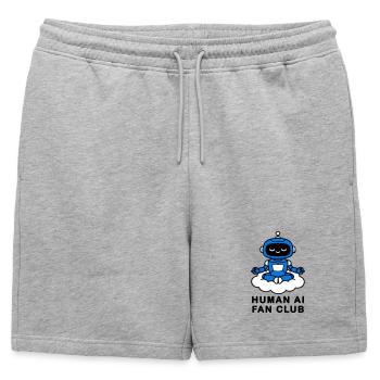 Club de fans de l’IA humaine - Short de survêtement homme premium - gris chiné - Devant - AI Model Male 178 light (178cm)