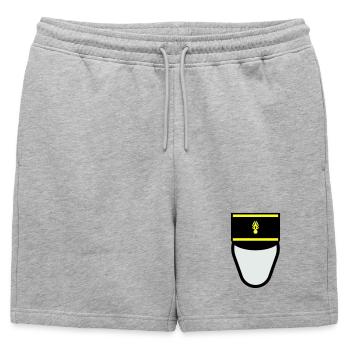 Gendarme Képi G.M. (Gendarme Mobile) - Short de survêtement homme premium - gris chiné - Devant - AI Model Male 178 light (178cm)