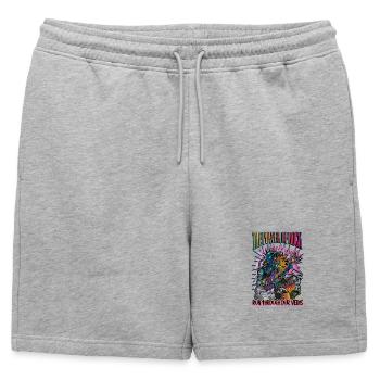 Le pouvoir du rock - Short de survêtement homme premium - gris chiné - Devant - AI Model Male 178 light (178cm)