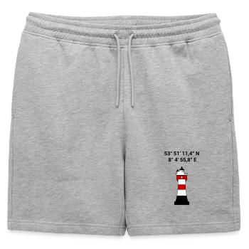 Phare de Red Sand - Voile - Skipper - Maritime - Short de survêtement homme premium - gris chiné - Devant - AI Model Male 178 light (178cm)