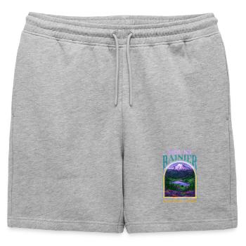 Paysage du parc national de Mount Painted - Short de survêtement homme premium - gris chiné - Devant - AI Model Male 178 light (178cm)