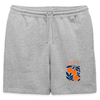 Papa 2027 - Short de survêtement homme premium - gris chiné - Devant - AI Model Male 178 light (178cm)