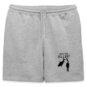 Homme vs Shark (Homme vs Hai) Bien-être des animaux - Short de survêtement homme premium - gris chiné - Devant - AI Model Male 178 light (178cm)