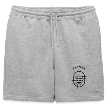 Symbole de tube à vide Pentode - Short de survêtement homme premium - gris chiné - Devant - AI Model Male 178 light (178cm)