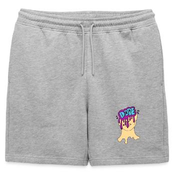 Portrait Baveur de la Maison de la Naissance - Short de survêtement homme premium - gris chiné - Devant - AI Model Male 178 light (178cm)