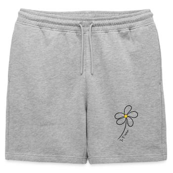 VALENTINE'S DAY. Bachelorette party. I LOVE YOU. I LOVE YOU. LOVE - Mens' Premium Organic Sweatshorts - heather grey - Front - AI Model Male 178 light (178cm)
