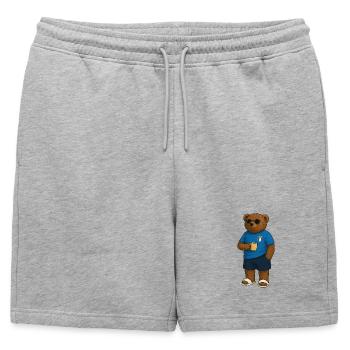 Exercice de l'ours avec motif italien - Short de survêtement homme premium - gris chiné - Devant - AI Model Male 178 light (178cm)