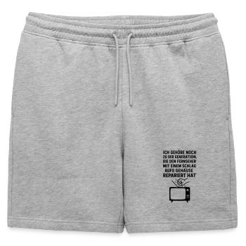 Generation Television Réparation TV - Short de survêtement homme premium - gris chiné - Devant - AI Model Male 178 light (178cm)