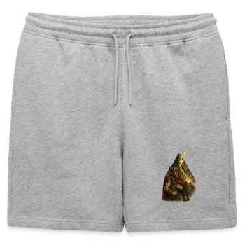 Le Marteau du héros nordique Thor - Short de survêtement homme premium - gris chiné - Devant - AI Model Male 178 light (178cm)