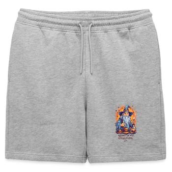 L’art d’Abracadabra - Short de survêtement homme premium - gris chiné - Devant - AI Model Male 178 light (178cm)