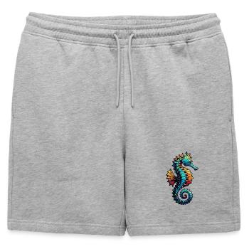 Hippocampe - Short de survêtement homme premium - gris chiné - Devant - AI Model Male 178 light (178cm)