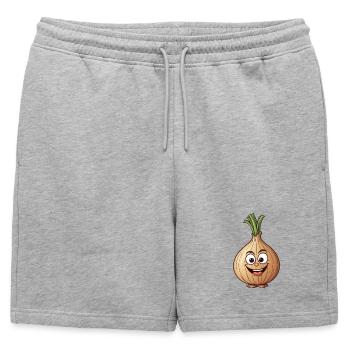 Dessin animé oignon cadeau parfait - Short de survêtement homme premium - gris chiné - Devant - AI Model Male 178 light (178cm)