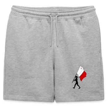 Flag Malta woman walking - Mens' Premium Organic Sweatshorts - heather grey - Front - AI Model Male 178 light (178cm)