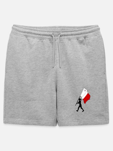 Drapeau Malte femme marchant - Short de survêtement homme premium - gris chiné
