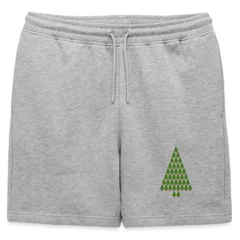 arbre de Noël arbre de Noël arbre de Noël - Short de survêtement homme premium - gris chiné - Devant - AI Model Male 178 light (178cm)