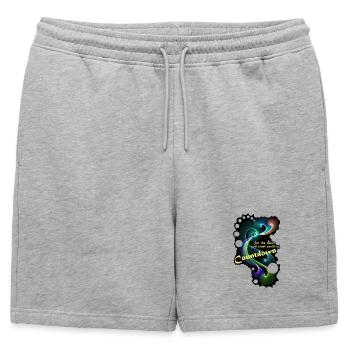 Compte à rebours Minuterie souriante - Short de survêtement homme premium - gris chiné - Devant - AI Model Male 178 light (178cm)