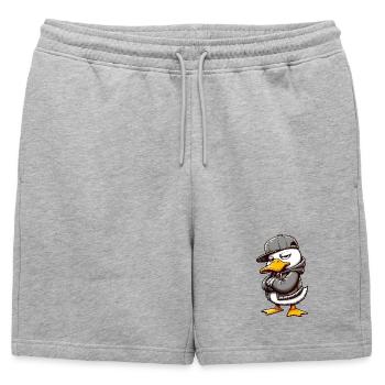 canard hiphop - Short de survêtement homme premium - gris chiné - Devant - AI Model Male 178 light (178cm)