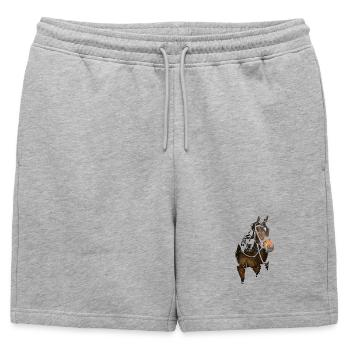 Cheval - Short de survêtement homme premium - gris chiné - Devant - AI Model Male 178 light (178cm)