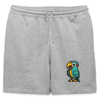 Papagai Halloween Zombie - Short de survêtement homme premium - gris chiné - Devant - AI Model Male 178 light (178cm)