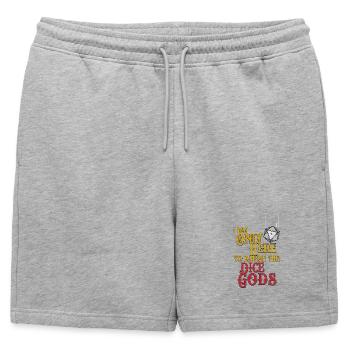 Dice Gods Amuse Me - Mens' Premium Organic Sweatshorts - heather grey - Front - AI Model Male 178 light (178cm)