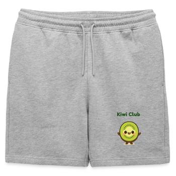 Kiwi Club Kiwi Smiley - Short de survêtement homme premium - gris chiné - Devant - AI Model Male 178 light (178cm)