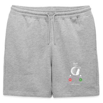 Le golf m’appelle et je dois aller jouer au golf à l’écran de mon téléphone - Short de survêtement homme premium - gris chiné - Devant - AI Model Male 178 light (178cm)