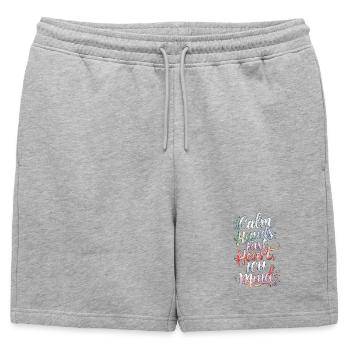 Infirmière en soins intensifs Je vous vois, vous et vos constantes vitales Soins aigus - Short de survêtement homme premium - gris chiné - Devant - AI Model Male 178 light (178cm)