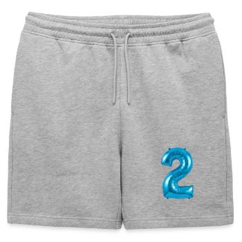 2e anniversaire, deuxième anniversaire Ballon hélium - Short de survêtement homme premium - gris chiné - Devant - AI Model Male 178 light (178cm)