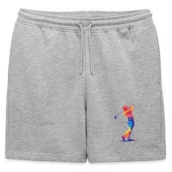 Le swing coloré du golfeur - Short de survêtement homme premium - gris chiné - Devant - AI Model Male 178 light (178cm)