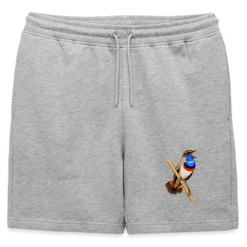 Gorge bleue - Short de survêtement homme premium - gris chiné - Devant - AI Model Male 178 light (178cm)