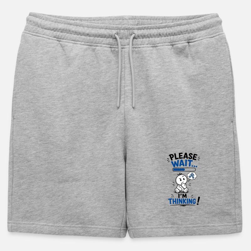 Wait... Loading reflection - Mens' Premium Organic Sweatshorts - heather grey