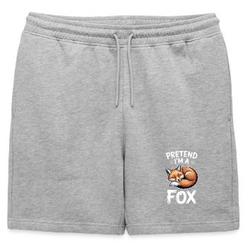 Dictions de renard, renards : drôle de cadeau de renard - Short de survêtement homme premium - gris chiné - Devant - AI Model Male 178 light (178cm)
