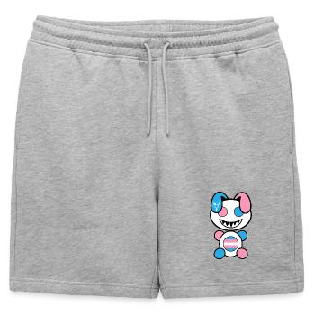 Pride Plush : Transy - Short de survêtement homme premium - gris chiné - Devant - AI Model Male 178 light (178cm)