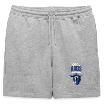 Les papas cool ont la barbe - Short de survêtement homme premium - gris chiné - Devant - AI Model Male 178 light (178cm)