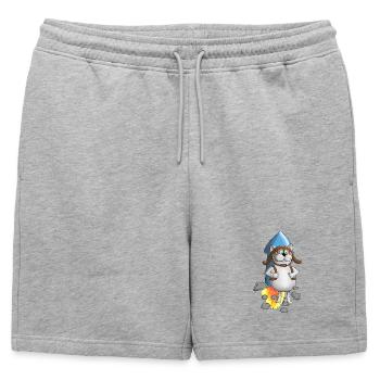 Nouveau départ - Rocket - Comic - Short de survêtement homme premium - gris chiné - Devant - AI Model Male 178 light (178cm)