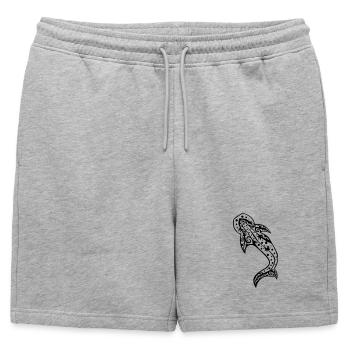 Whale shark - Mens' Premium Organic Sweatshorts - heather grey - Front - AI Model Male 178 light (178cm)