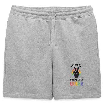 Mois de la fierté - Laisse-moi être parfaitement queer - Short de survêtement homme premium - gris chiné - Devant - AI Model Male 178 light (178cm)