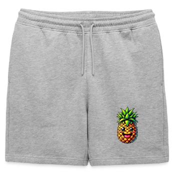 Ananas - Short de survêtement homme premium - gris chiné - Devant - AI Model Male 178 light (178cm)