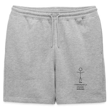 Figurine allumette - IUPAC Chemistry Joke - Nerd Alert - Short de survêtement homme premium - gris chiné - Devant - AI Model Male 178 light (178cm)
