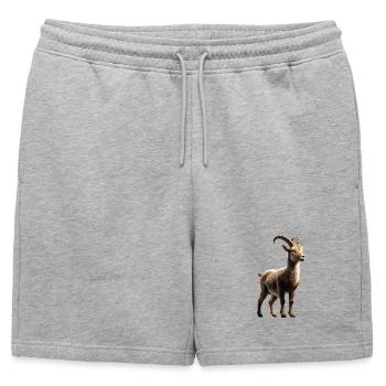 Chèvre Capricorne Bouquetin alpin Chèvres capricornes - Short de survêtement homme premium - gris chiné - Devant - AI Model Male 178 light (178cm)