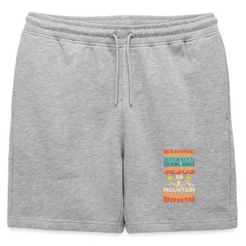 VTT VTT VTT Jésus Christianisme - Short de survêtement homme premium - gris chiné - Devant - AI Model Male 178 light (178cm)