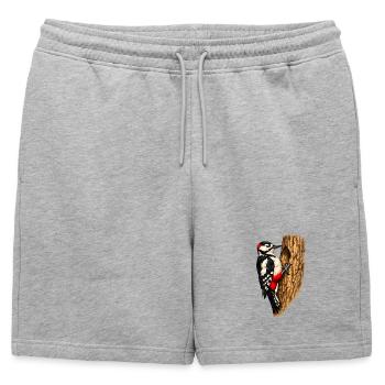 Pic dans un arbre - Short de survêtement homme premium - gris chiné - Devant - AI Model Male 178 light (178cm)