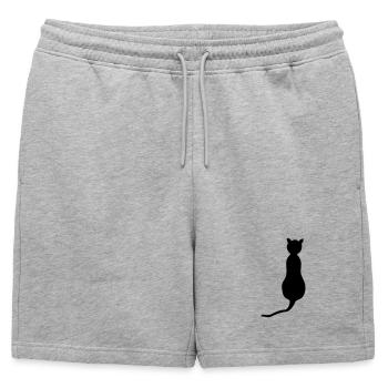 Cat de derrière - Short de survêtement homme premium - gris chiné - Devant - AI Model Male 178 light (178cm)