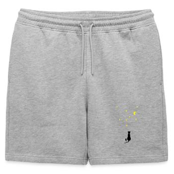 Katz und Maus - Männer Premium Organic Sweatshorts - Grau meliert - Vorne - AI Model Male 178 light (178cm)