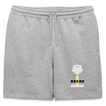 Santa suit and beard - Mens' Premium Organic Sweatshorts - heather grey - Front - AI Model Male 178 light (178cm)