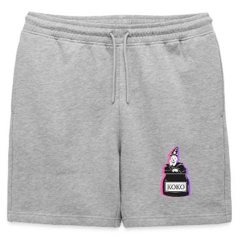 koko clown - Mens' Premium Organic Sweatshorts - heather grey - Front - AI Model Male 178 light (178cm)