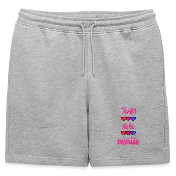 EVJF. MARIEE. TEAM. TEAM MARIEE. FUTURE MARIEE - Short de survêtement homme premium - gris chiné - Devant - AI Model Male 178 light (178cm)