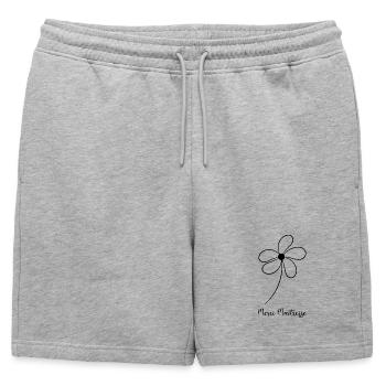 MAÎTRESSE. MERCI. MERCI MAÎTRESSE. MAITRESSE - Short de survêtement homme premium - gris chiné - Devant - AI Model Male 178 light (178cm)