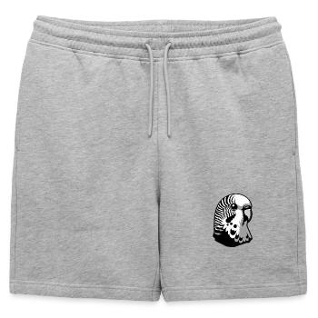 Perruche Canari - Short de survêtement homme premium - gris chiné - Devant - AI Model Male 178 light (178cm)