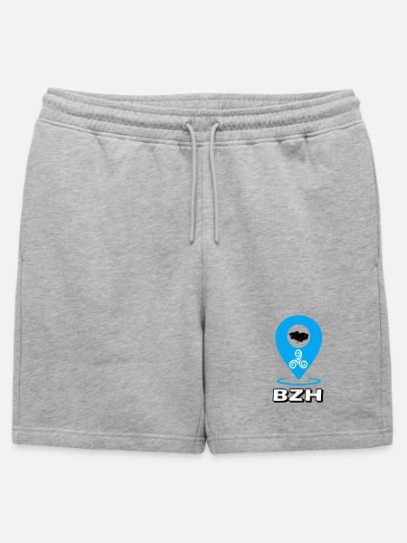 Triskel Breizh Blue - Mens' Premium Organic Sweatshorts - heather grey